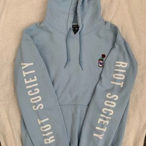 Baby Blue Riot Society Hoodie